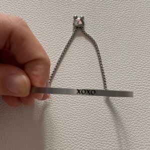 XOXO Sterling Silver Adjustable Bangle Bracelet